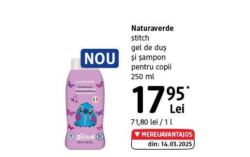 Naturaverde stitch gel și șampon