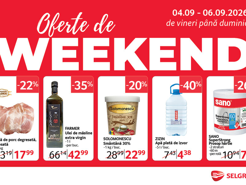 Ofertă Oferta de weekend - Selgros