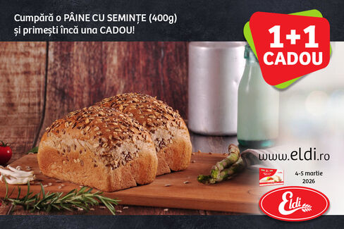 PÂINE CU SEMINȚE 1+1 Cadou!