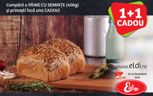PÂINE CU SEMINȚE 1+1 Cadou!