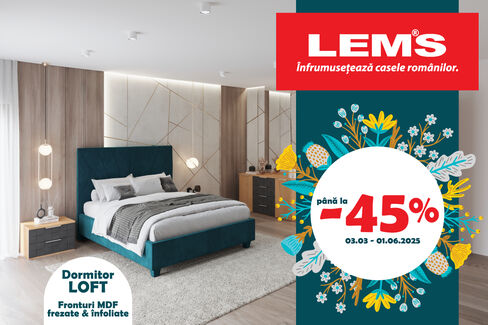 Până la -45% reducere la mobilierul de la LEMS