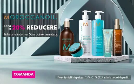 Până la 20% reducere la Moroccanoil