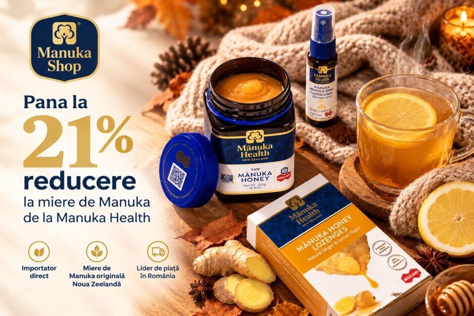 Până la 21% reducere la ManukaShop.ro