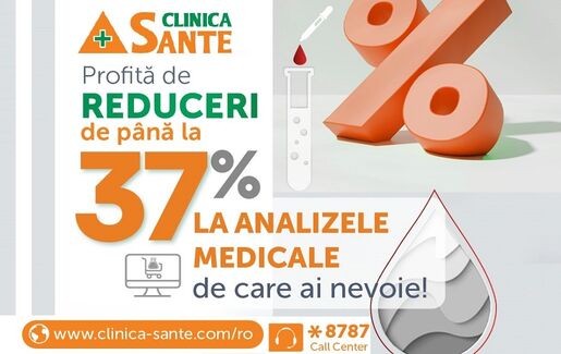 Până la 37% reducere la analize medicale