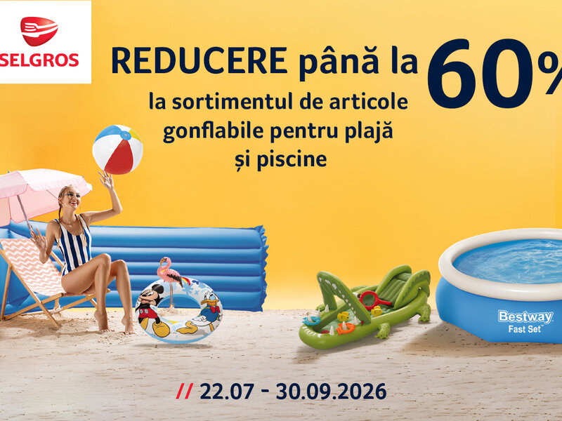 Ofertă Până la 60% reducere la articole gonflabile - Selgros