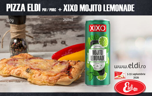 PIZZA ELDI + XIXO MOJITO LEMONADE