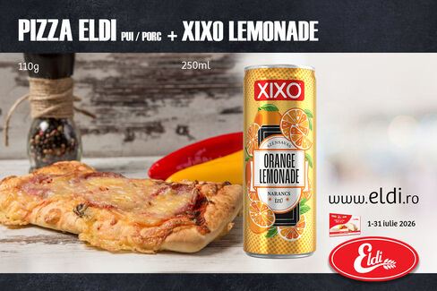 PIZZA ELDI + XIXO ORANGE LEMONADE - preț special