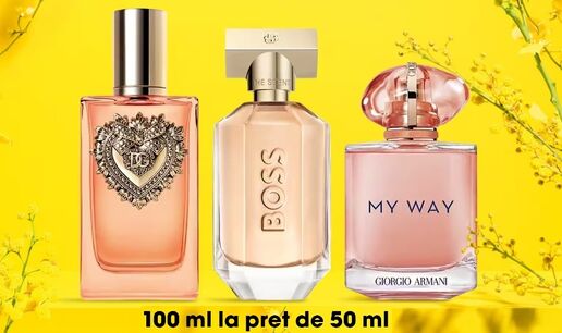 Parfumurile de 100ml la pret de 50m la Sephora