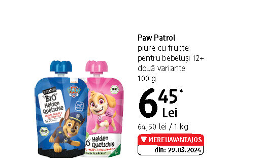 Paw Patrol piure cu fructe