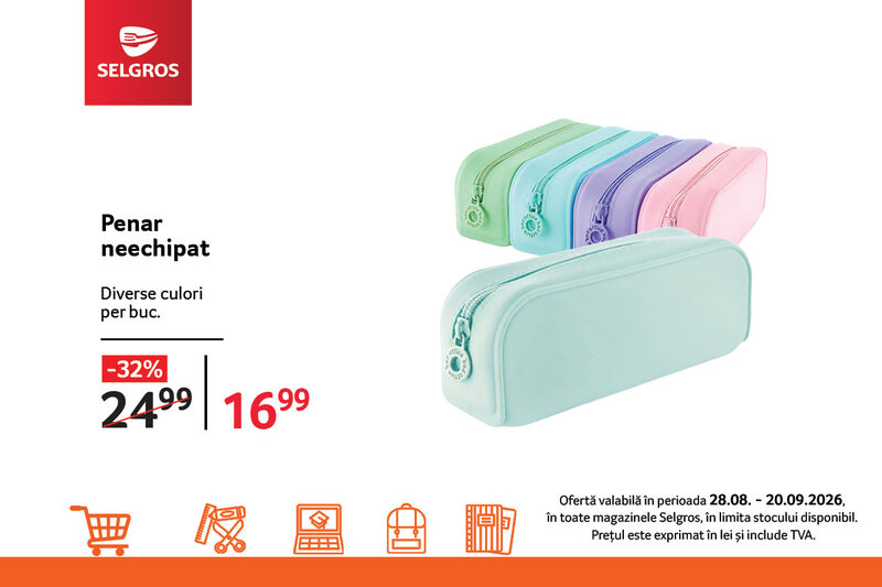 Ofertă Penar neechipat colorat - Selgros