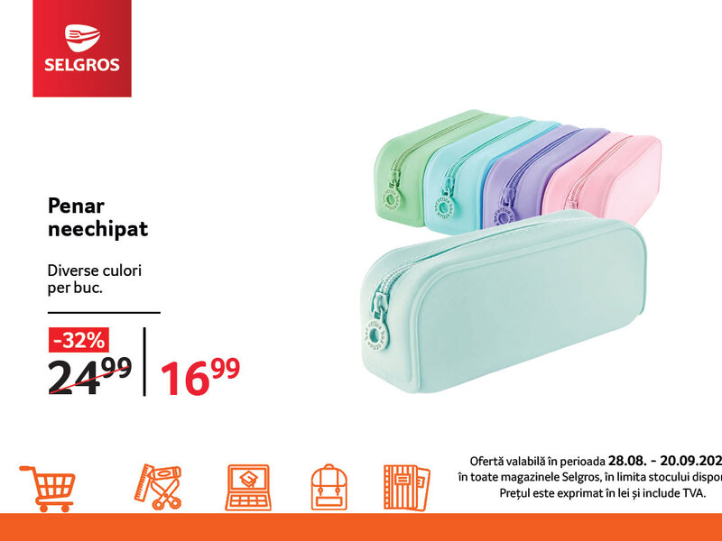 Ofertă Penar neechipat colorat - Selgros