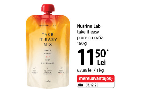 Ofertă Piure cu ovăz Nutrino Lab Take It Easy Mix - dm