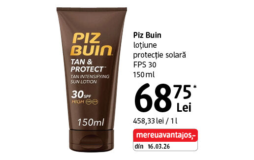 Piz Buin loțiune protecție solară FPS 30
