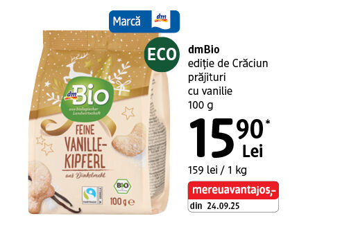 Prăjituri cu vanilie dmBio