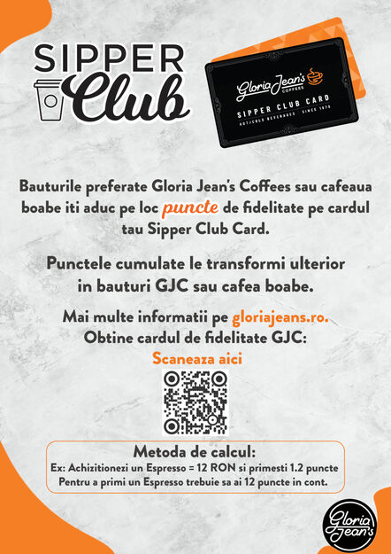 Programul de fidelitate Sipper Club Card!