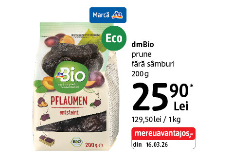 Ofertă Prune fără sâmburi dmBio - dm