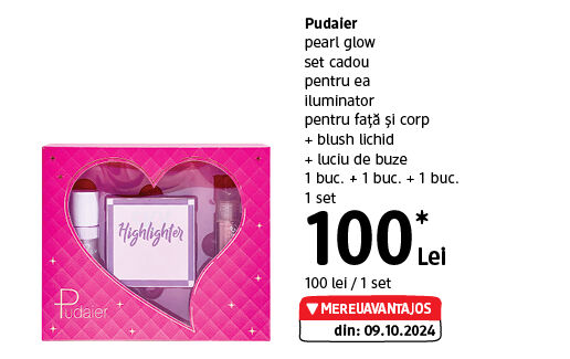 Pudaier pearl glow set cadou