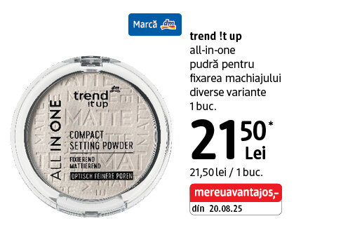 Ofertă Pudră pentru fixarea machiajului trend !t up All-in-One - dm