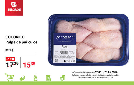 Pulpe de pui cu os Cocorico