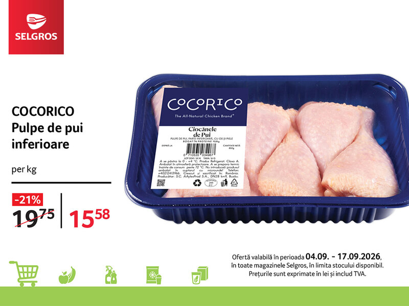 Ofertă Pulpe de pui inferioare Cocorico - Selgros