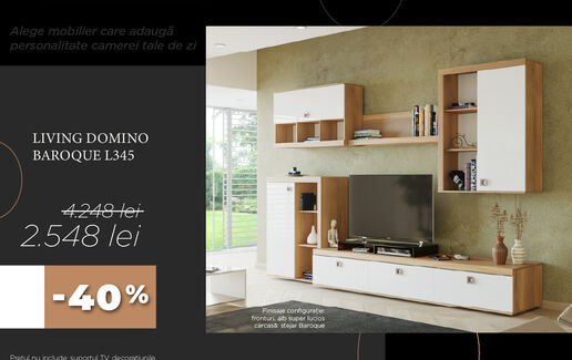 Reducere -40% la Living Domino Baroque L345