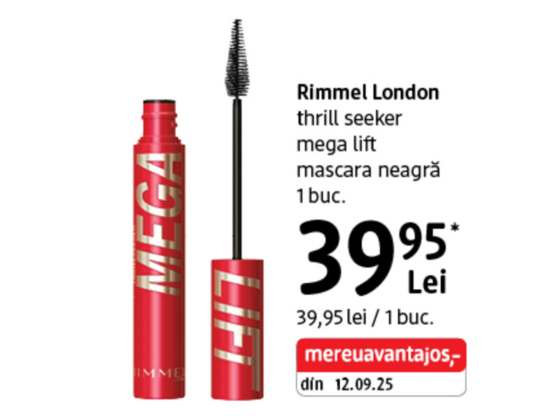 Ofertă Rimmel London mascara neagră - dm