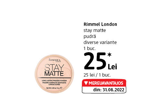 Rimmel London stay matte pudră