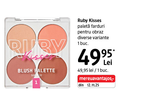 Ruby Kisses paleta farduri