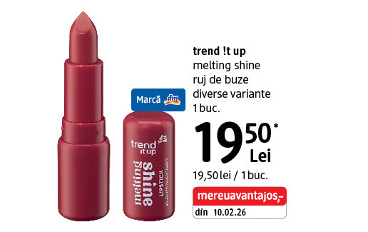 Ofertă Ruj de buze trend !t up Melting Shine - dm