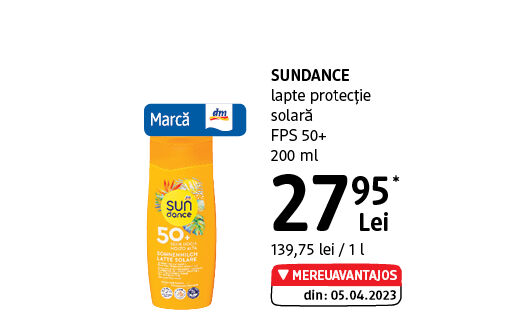 SUNDANCE lapte protecție solară