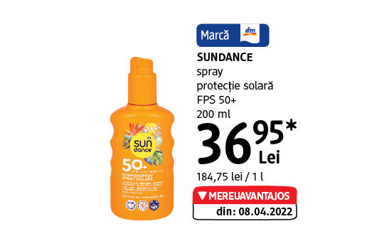 SUNDANCE spray protecție solară