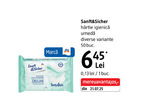 Sanft&Sicher hârtie igienică