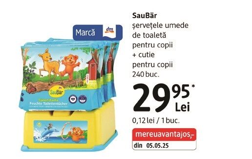 SauBär  șervețele umede