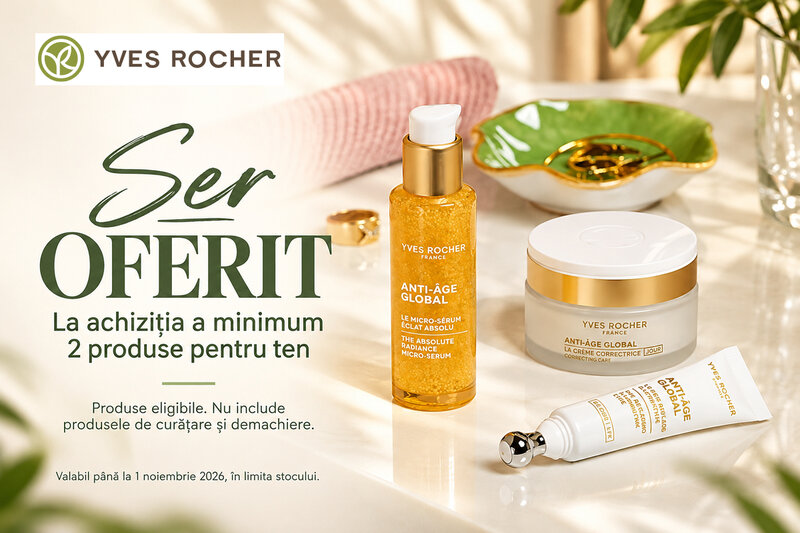 Ofertă Ser oferit la minimum 2 produse pentru ten - Yves Rocher