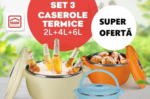 Set 3 caserole termice