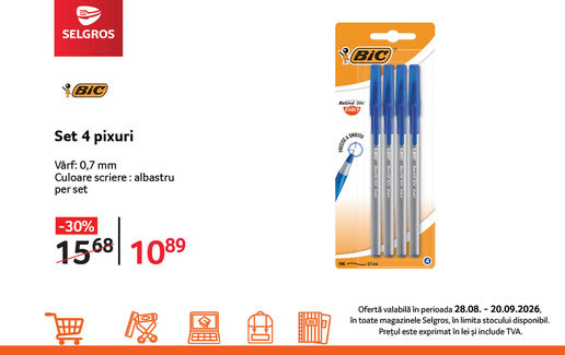 Set BIC cu 4 pixuri