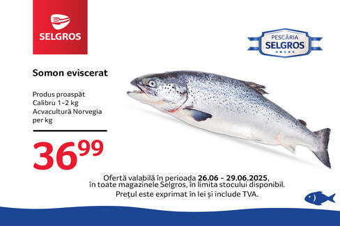 Somon eviscerat proaspăt