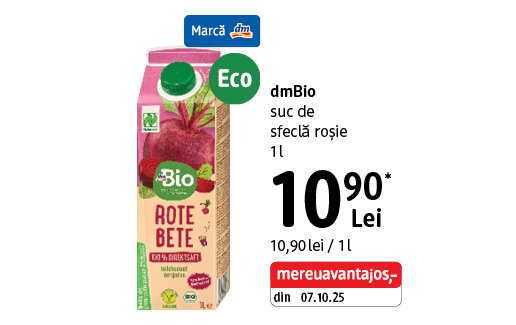 Ofertă Suc de sfeclă roșie dmBio - dm
