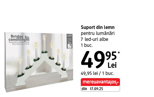 Suport din lemn pentru lumânări