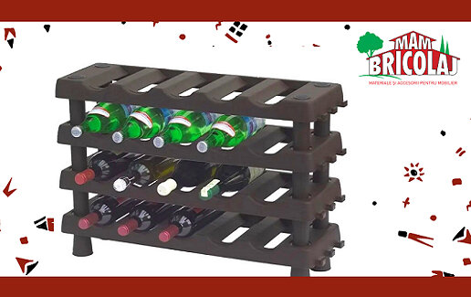 Ofertă Suport sticle 4 rafturi - MAM Bricolaj