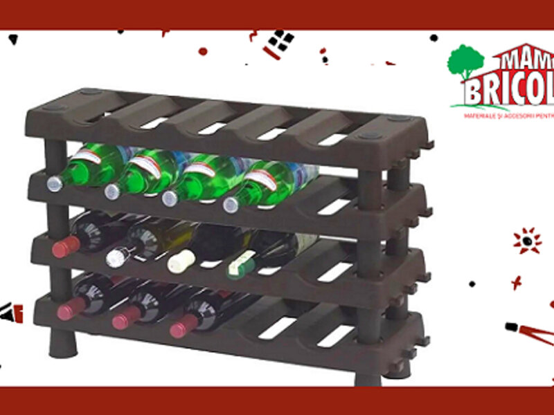 Ofertă Suport sticle 4 rafturi - MAM Bricolaj