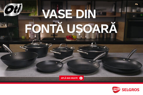 Tigăi și vase din fontă ușoară