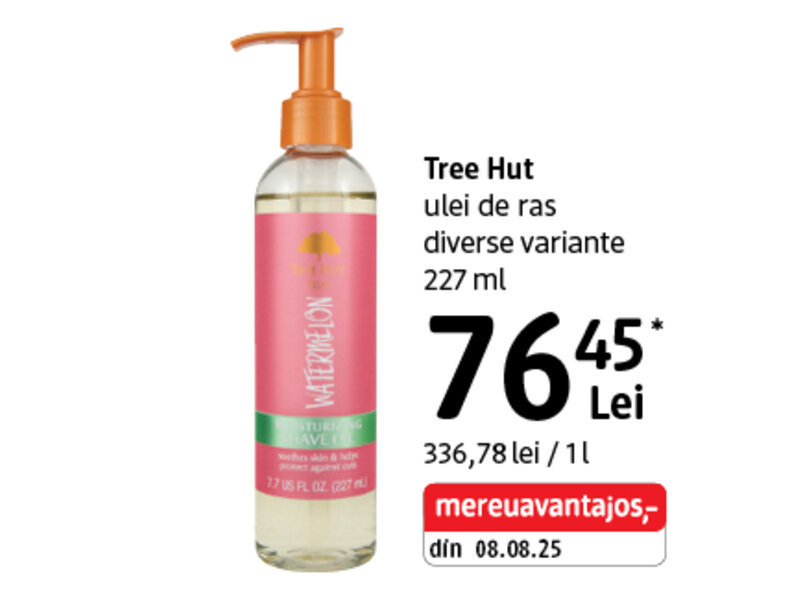 Ofertă Tree Hut ulei de ras - dm