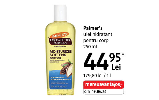 Ofertă Ulei hidratant pentru corp Palmer's - dm