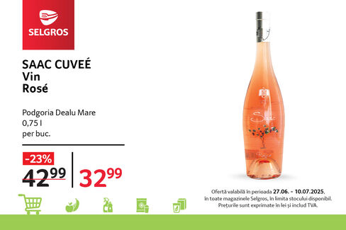Vin roze SAAC Cuvée Domeniile Urlați