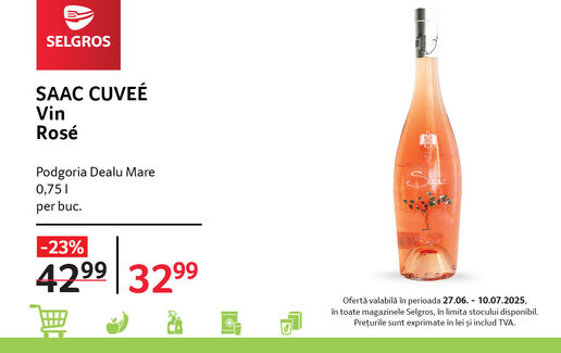 Vin roze SAAC Cuvée Domeniile Urlați