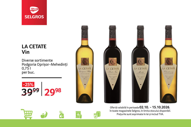 Ofertă Vinuri La Cetate - Selgros