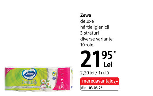 Zewa deluxe hârtie igienică
