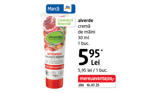 alverde cremă de mâini