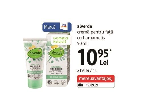 alverde cremă pentru față
